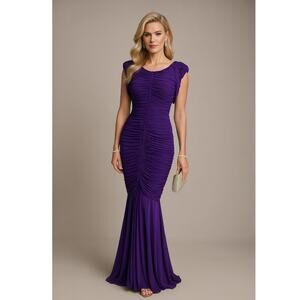 John Paul Ataker Ruched Gown 4 Purple